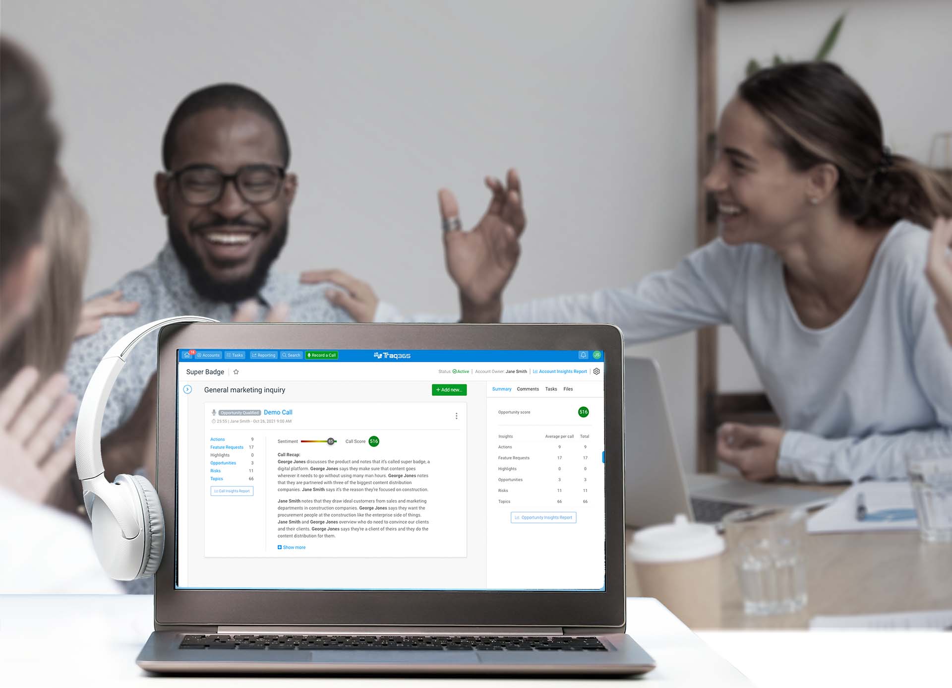 TRAQ ai for sales conversations buyer-centric conversation intelligence platform.