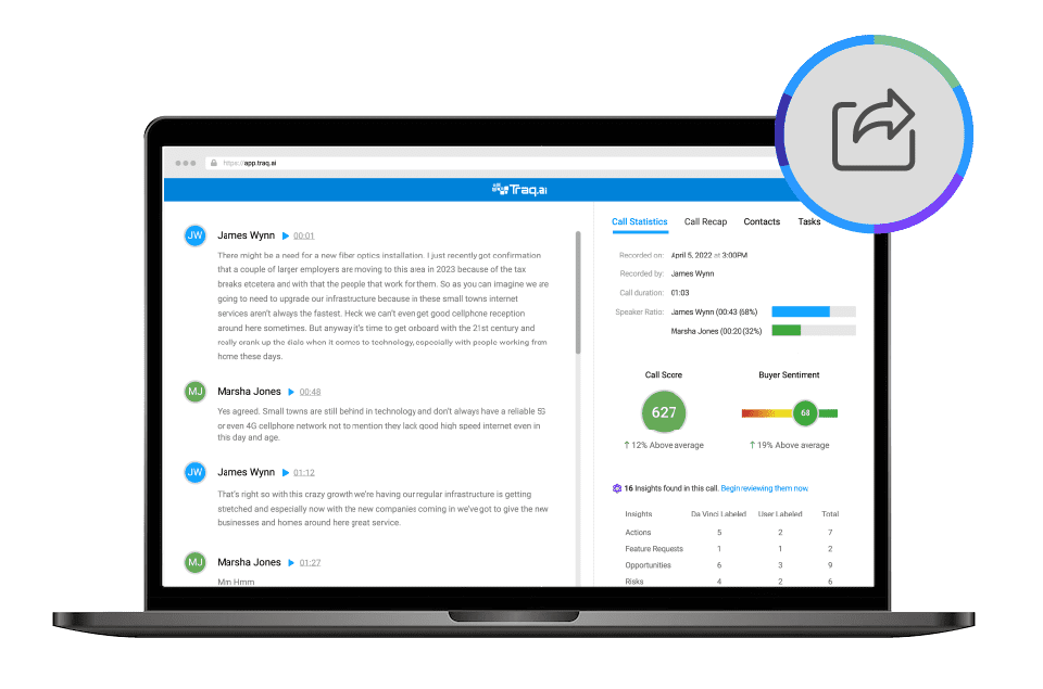 Call recording for sales conversations